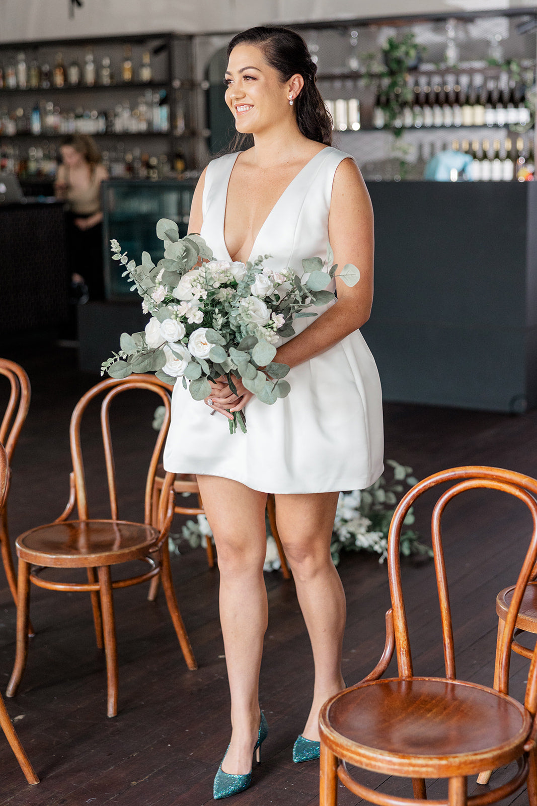 White Short Wedding Dress | Short White Bridal Dress | Elope Bridal