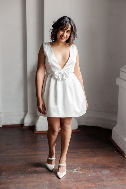 White Short Wedding Dress | Short White Bridal Dress | Elope Bridal